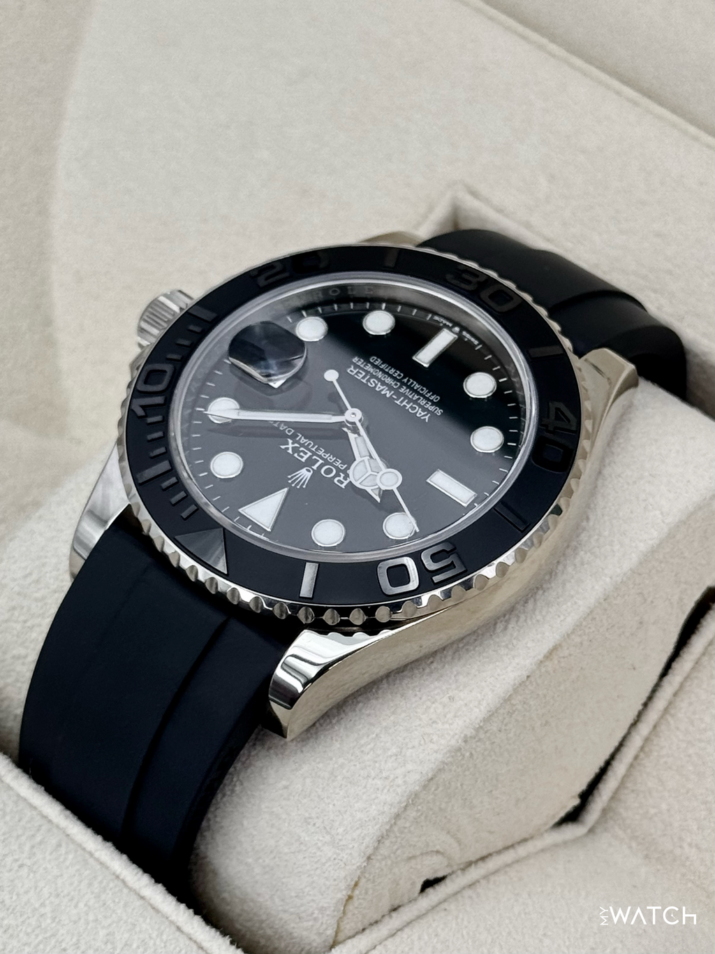 2021 Rolex Yacht-Master 42mm 226659 White Gold Oysterflex Black Dial