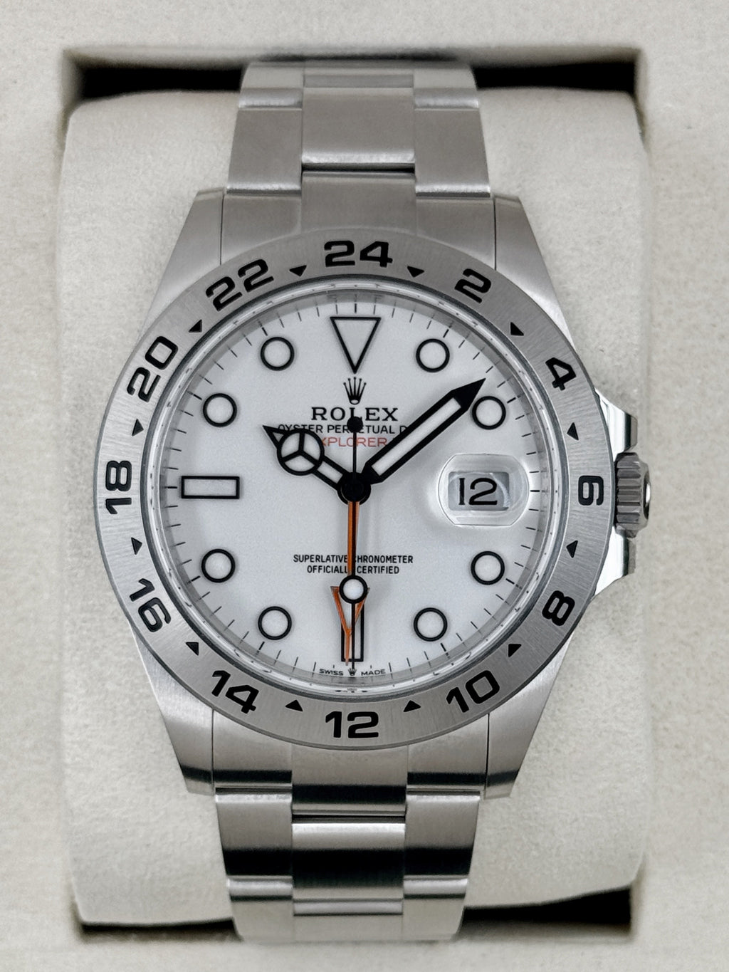 NEW 2026 Rolex Explorer II 42mm 226570 Stainless Steel Polar White Dial (NEW CARD AND STICKERED)