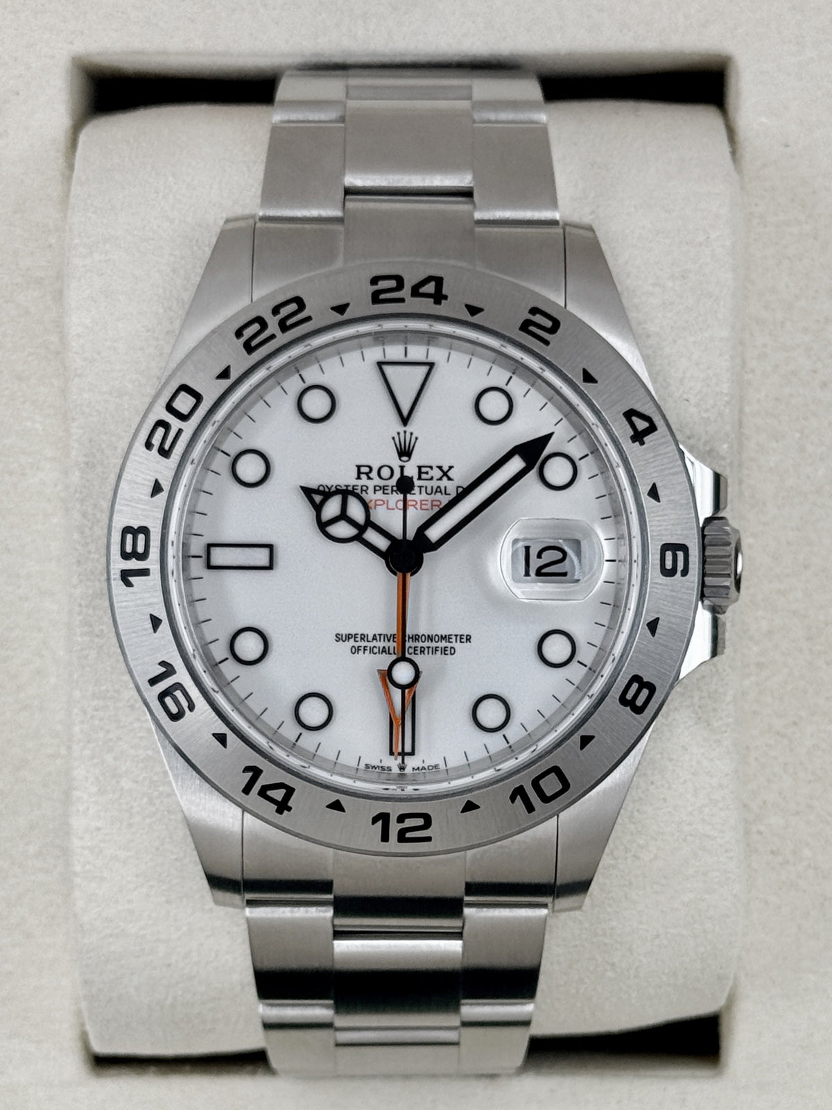 NEW 2026 Rolex Explorer II 42mm 226570 Stainless Steel Polar White Dial (NEW CARD AND STICKERED)