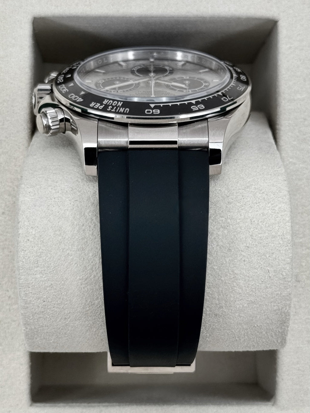 2026 Rolex Daytona 40mm 126519LN White Gold Oysterflex Silver Ghost Dial