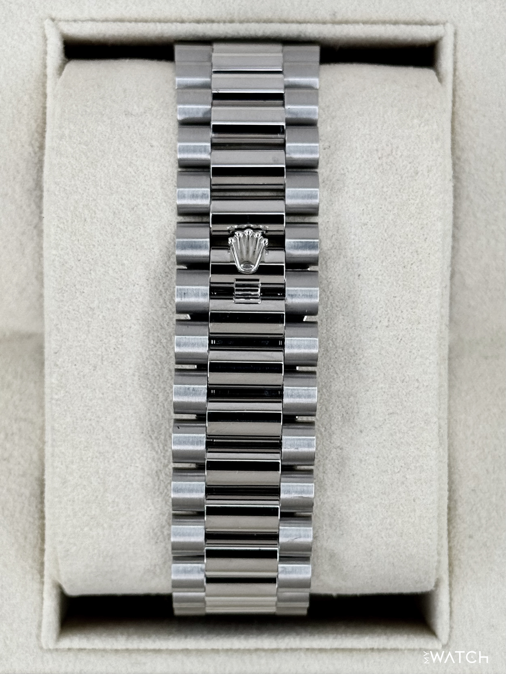 2021 Rolex Day-Date 40mm 228206 Platinum Ice Blue Diamond Dial