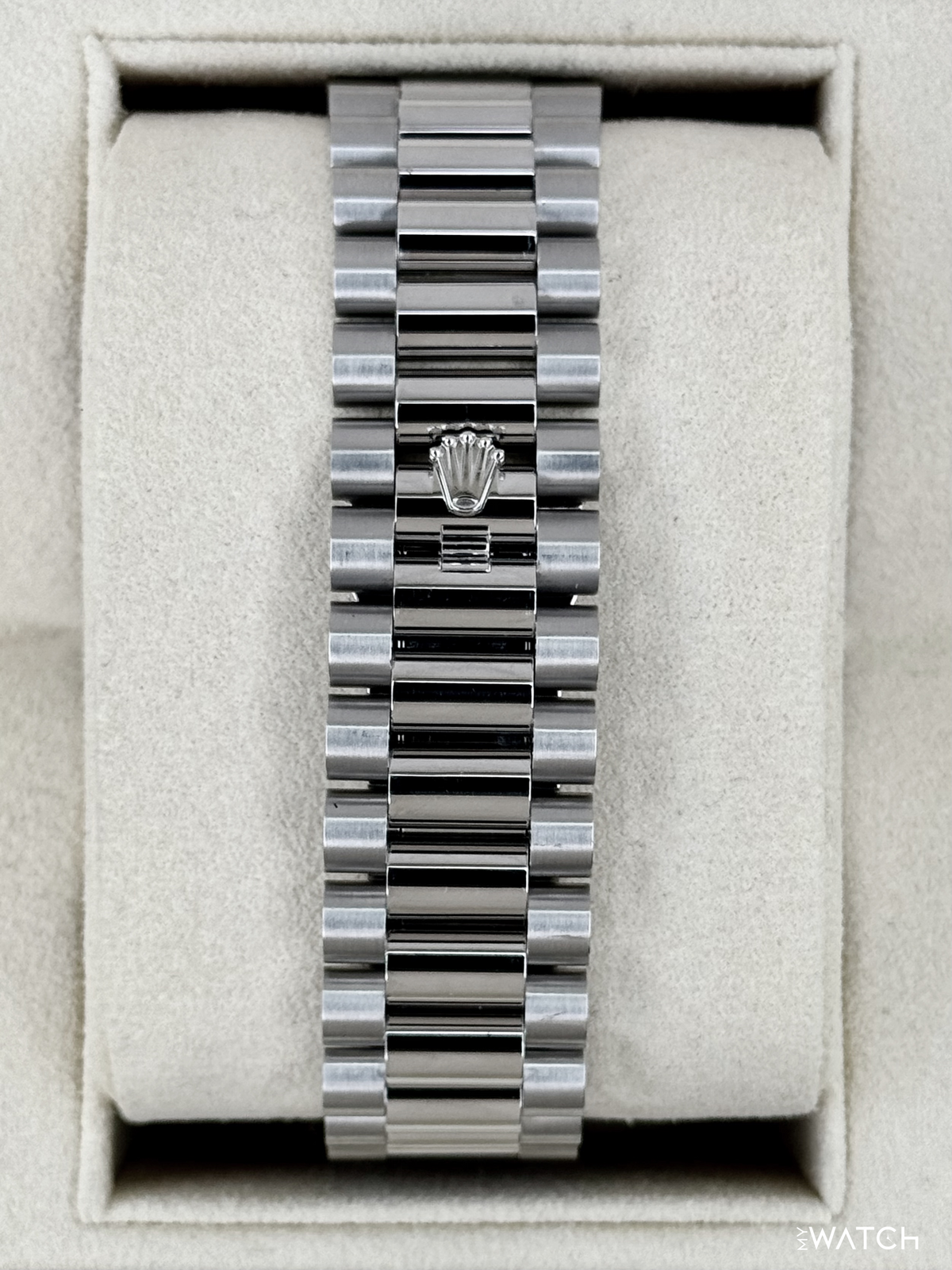 2021 Rolex Day-Date 40mm 228206 Platinum Ice Blue Diamond Dial