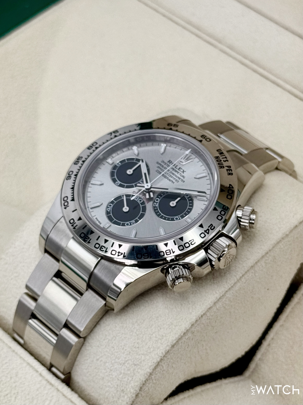 2025 Rolex Daytona 40mm 126509 White Gold Silver Ghost Dial