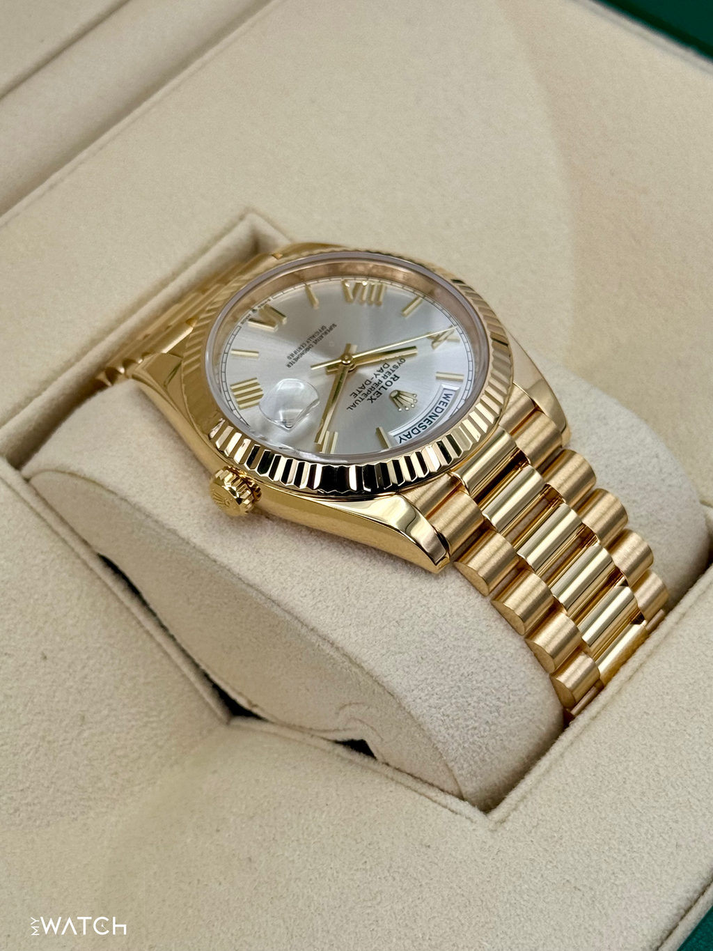 2023 Rolex Day-Date 40mm 228238 Presidential Silver Dial