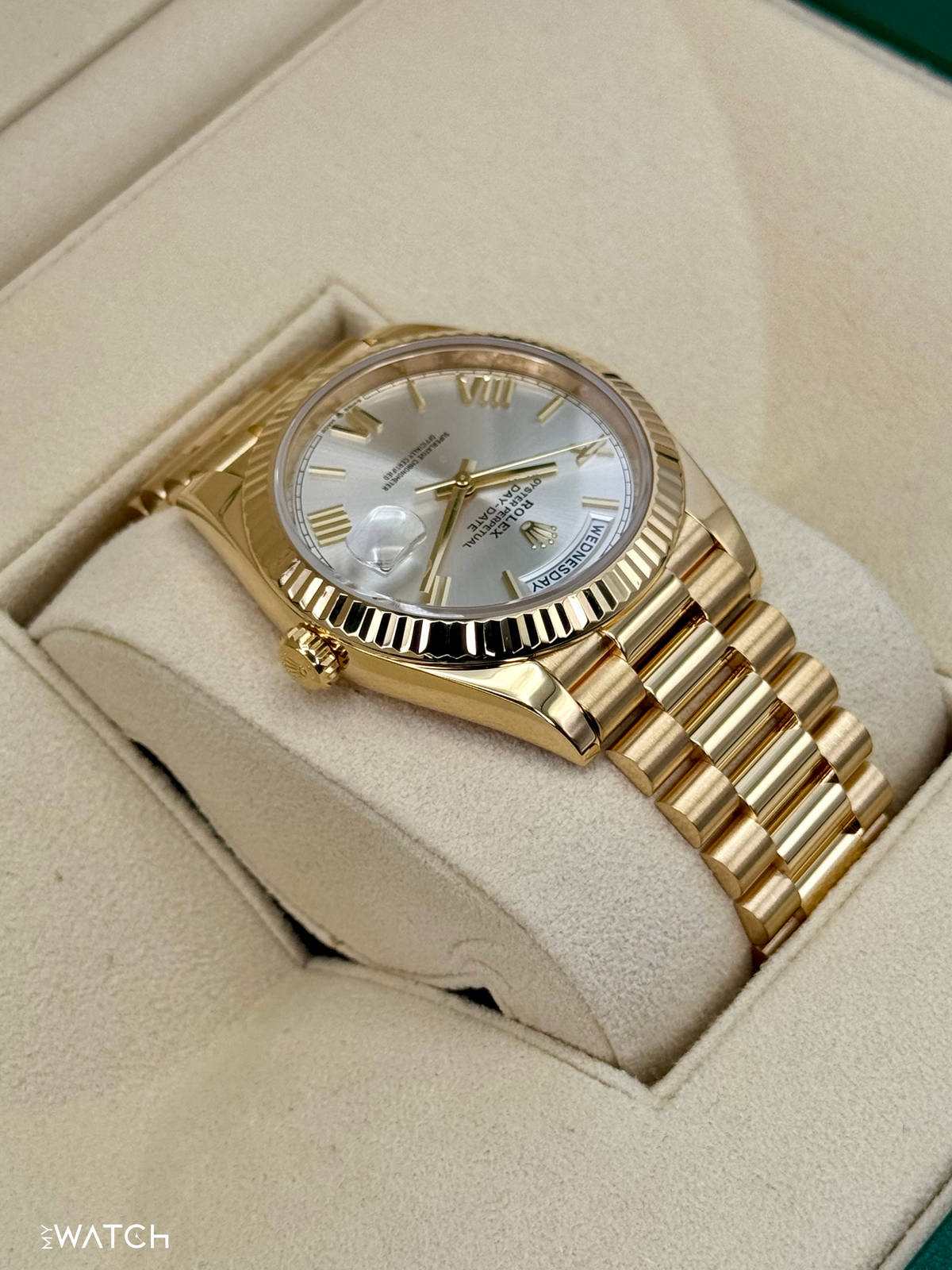 2023 Rolex Day-Date 40mm 228238 Presidential Silver Dial