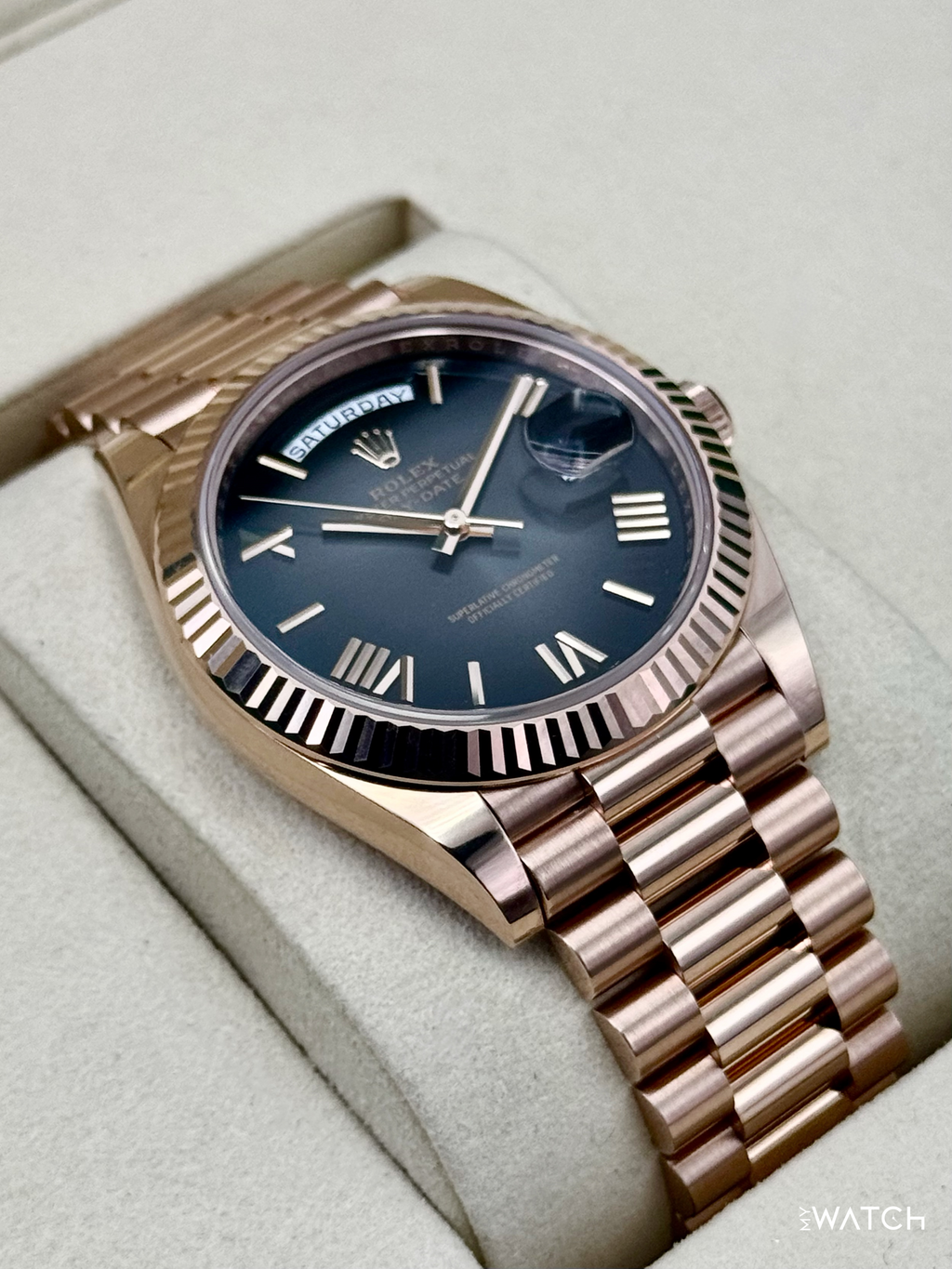 2025 Rolex Day-Date 40mm 228235 Presidential Slate Ombre Dial