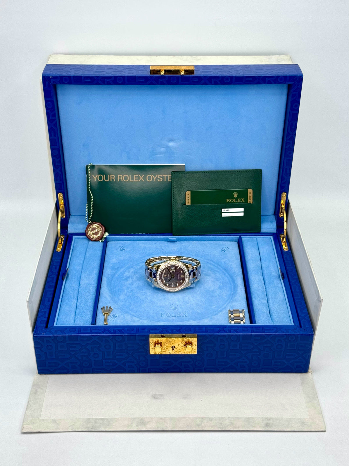 2011 Rolex Day-Date Masterpiece 39mm 18948 Tridor Tahitian Mother of Pearl Dial