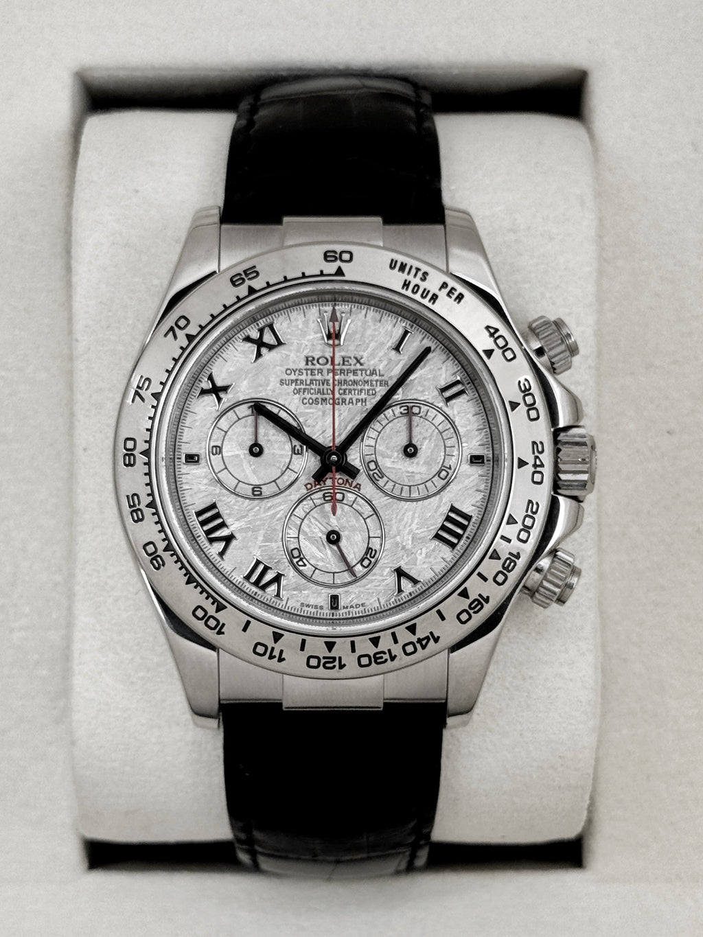 2003 Rolex Daytona 40mm 116519 White Gold Meteorite Dial (Collectors Set)