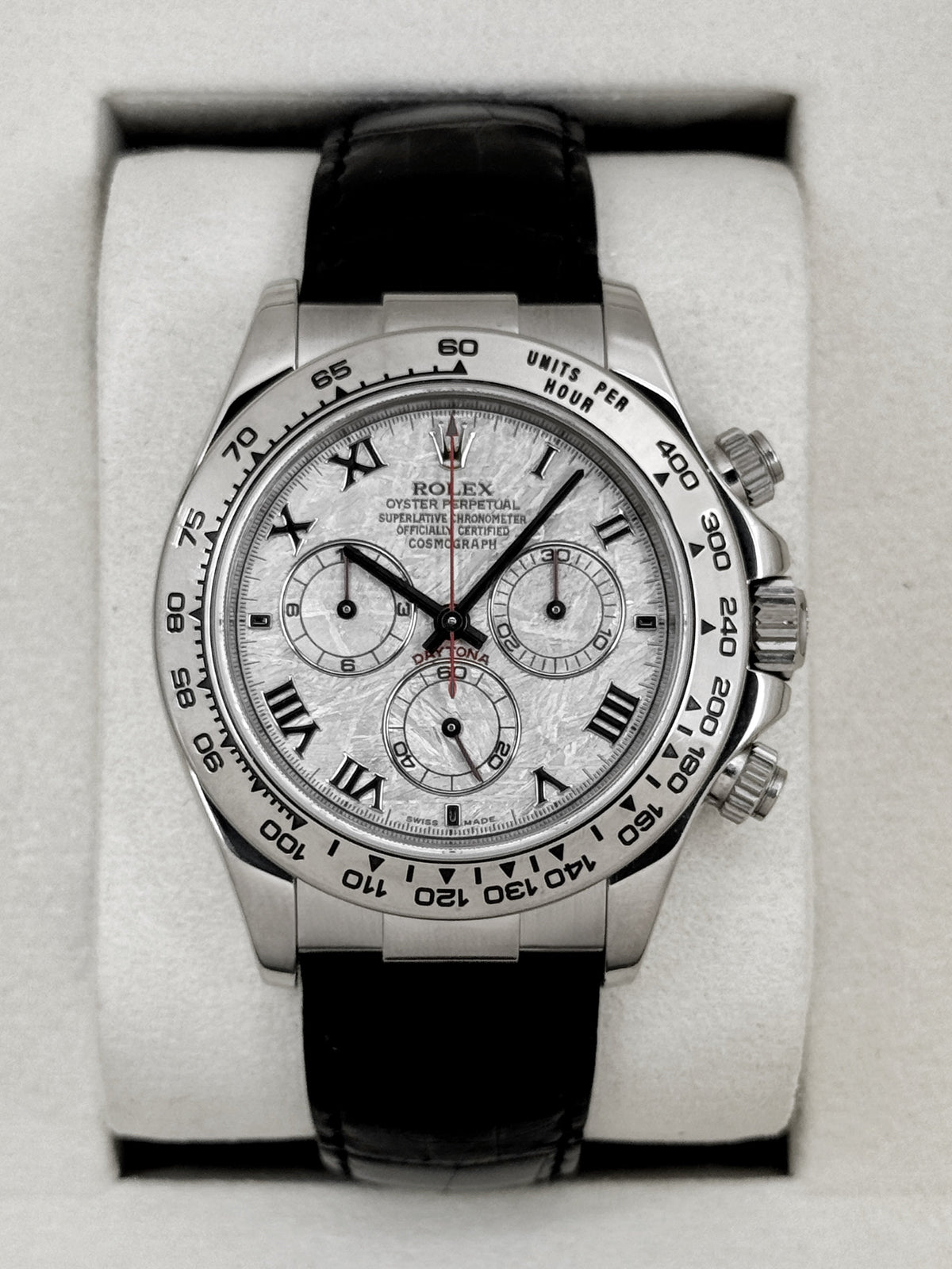 2003 Rolex Daytona 40mm 116519 White Gold Meteorite Dial (Collectors Set)
