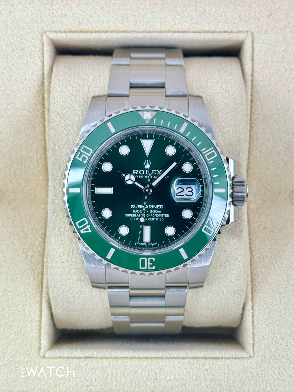 2019 Rolex Submariner "Hulk" 40mm 116610LV Green Dial