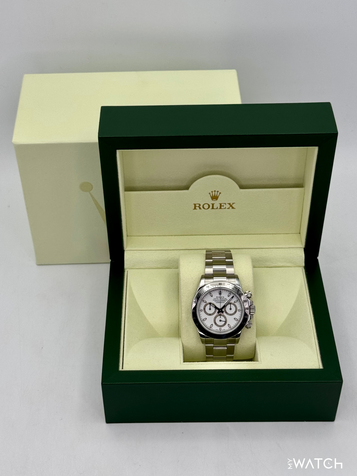 2010 Rolex Daytona 40mm 116520 Stainless Steel White APH Dial "Collectors Set"