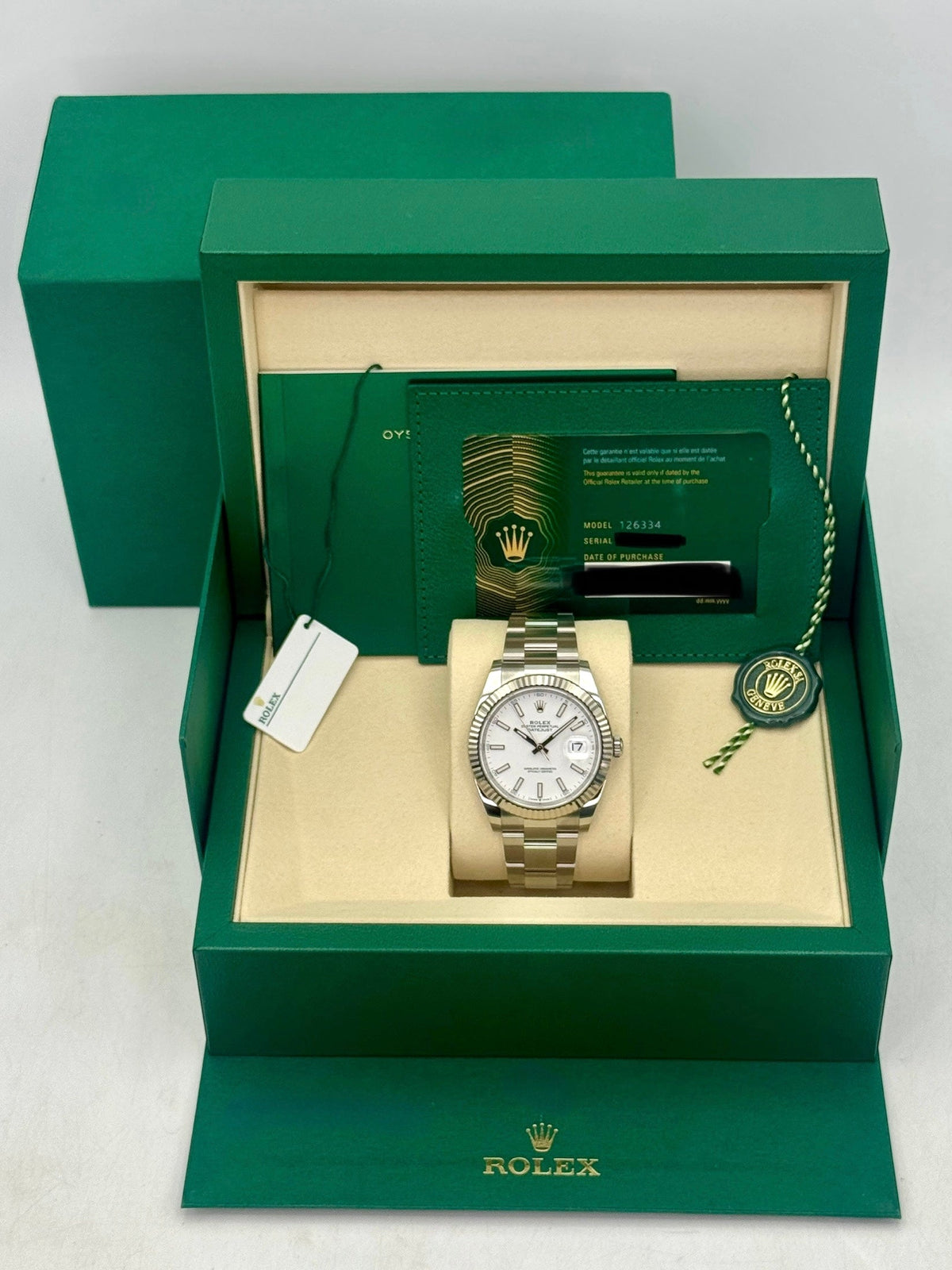 NEW 2026 Rolex Datejust 41mm 126334 Stainless Steel Oyster White Dial