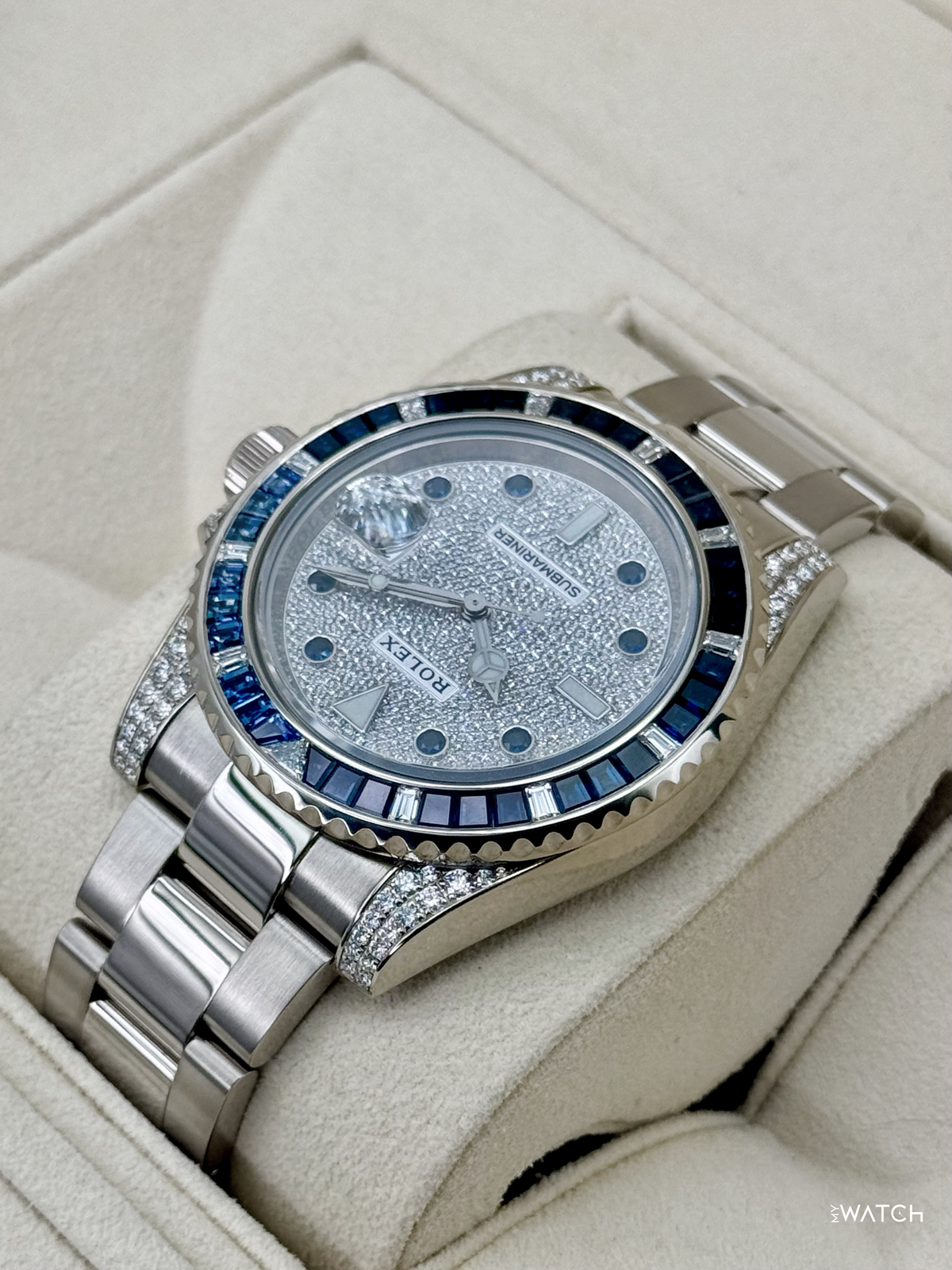 2019 Rolex Submariner 40mm 116659SABR White Gold Diamond Pave Dial