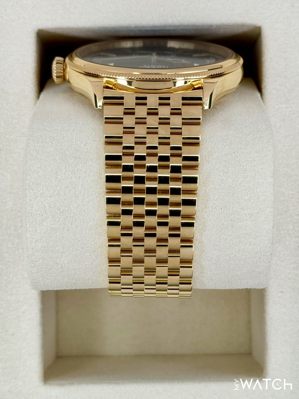 NEW 2026 Rolex 1908 39mm 52508 Yellow Gold Settimo Bracelet Black Dial