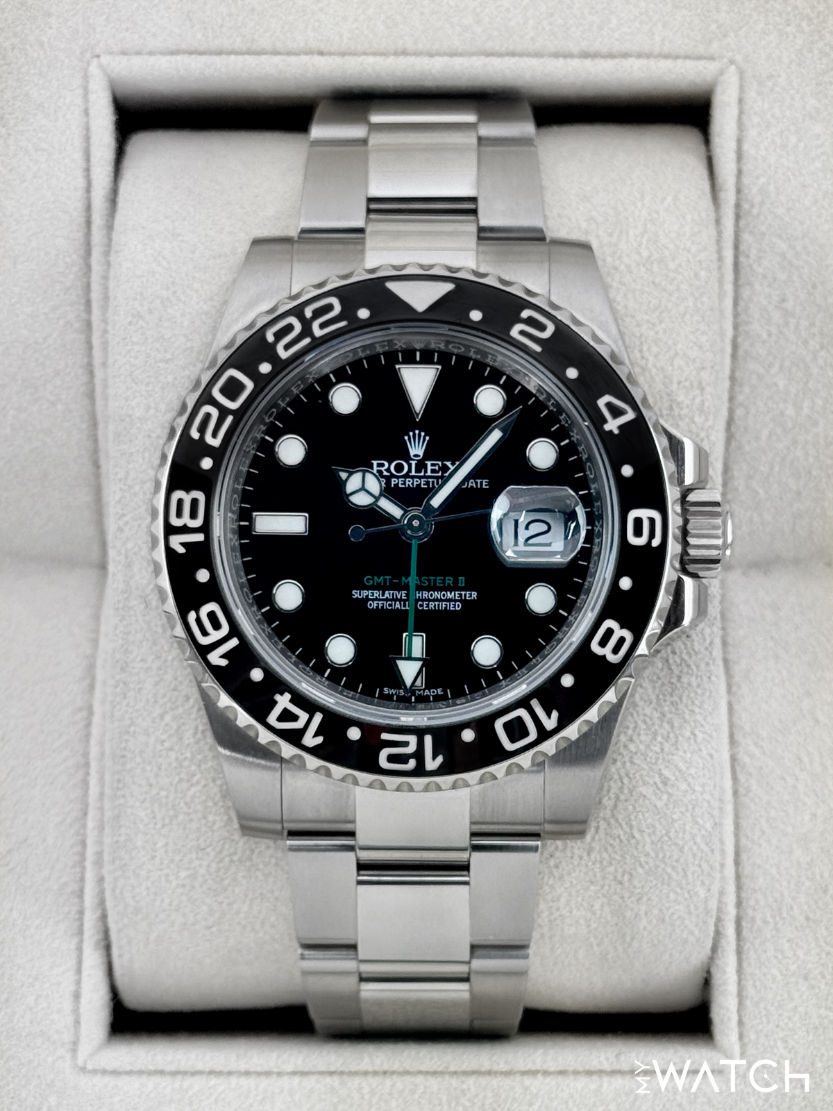 2018 Rolex GMT-Master II 40mm 116710LN Stainless Steel Black Dial