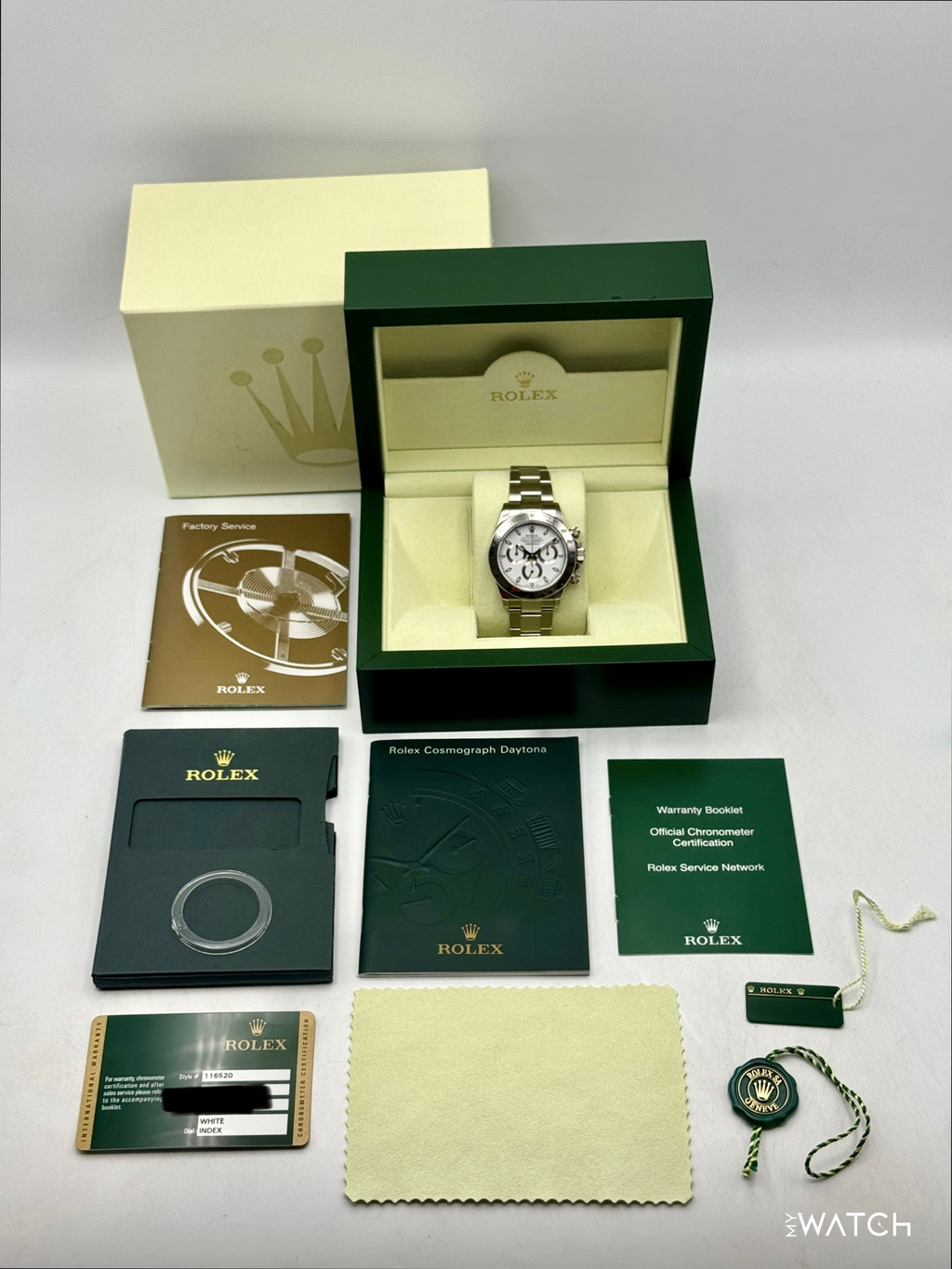 2013 Rolex Daytona 40mm 116520 Stainless Steel White Dial (Collectors Set)