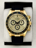2025 Rolex Daytona 40mm 126518LN Yellow Gold Oysterflex Champagne Dial