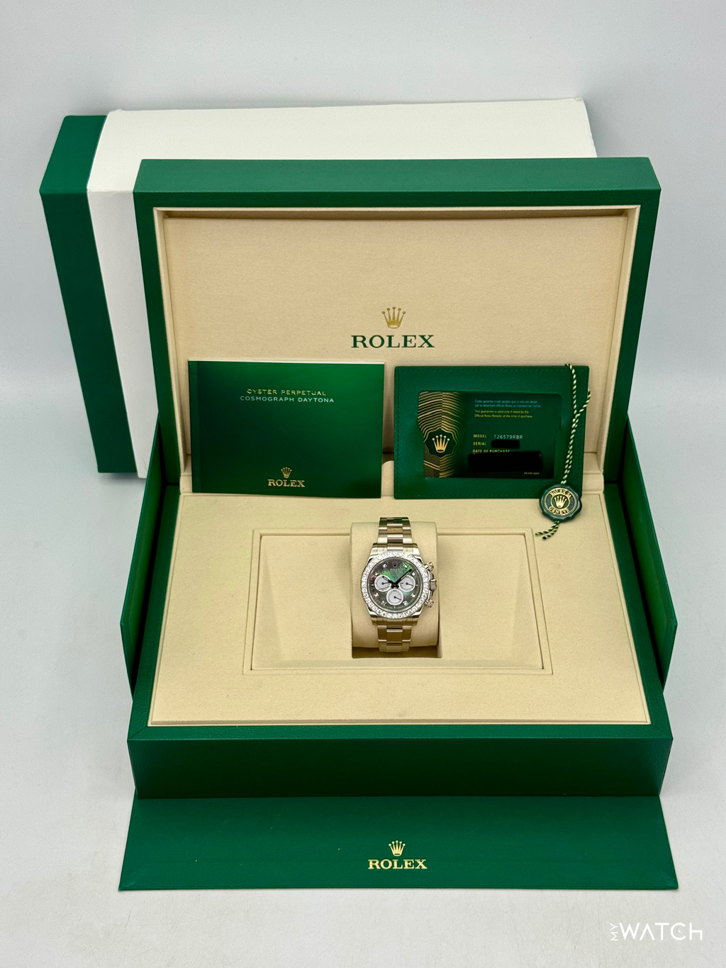 NEW 2025 Rolex Daytona 40mm 126579RBR Mother of Pearl Diamond Dial (STICKERED)