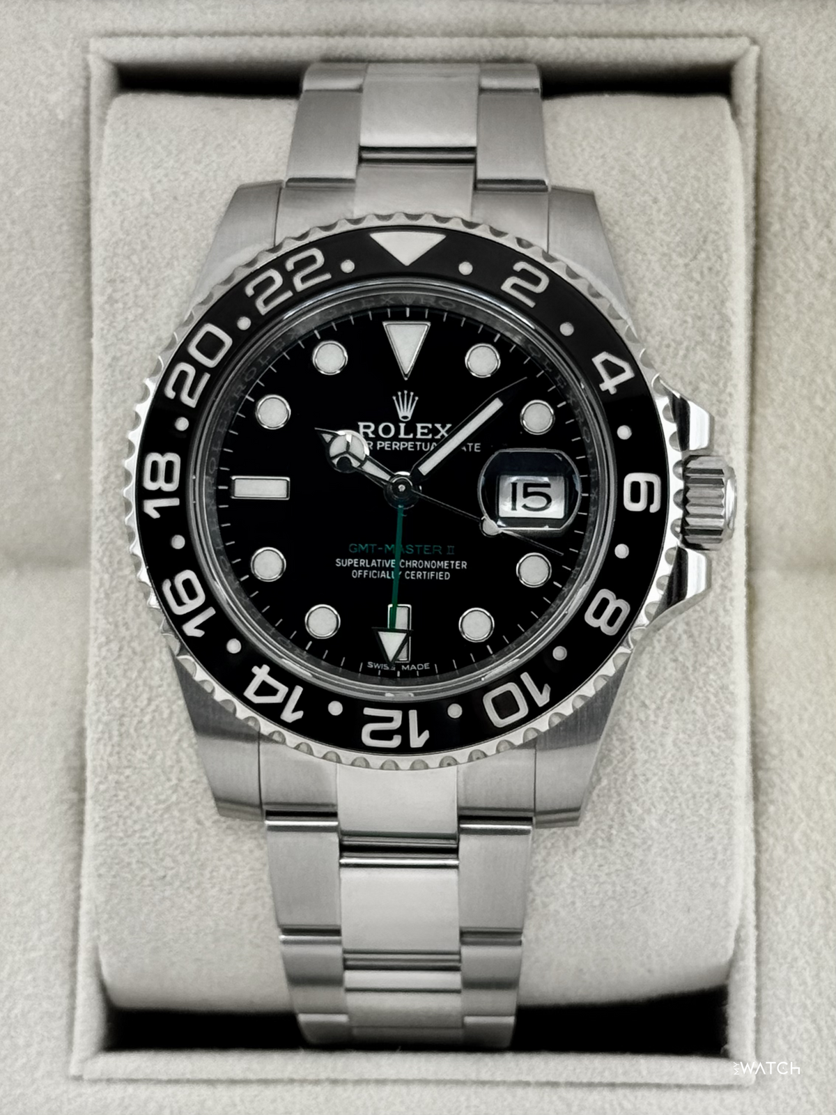 2018 Rolex GMT-Master II 40mm 116710LN Stainless Steel Black Dial