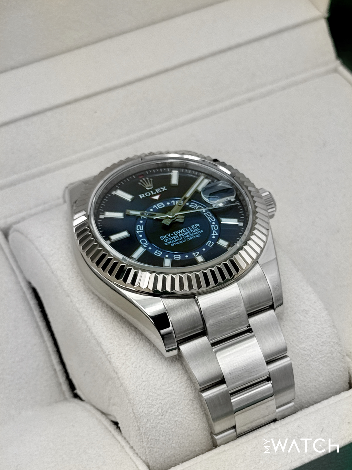 2022 Rolex Sky-Dweller 42mm 326934 Stainless Steel Oyster Blue Dial