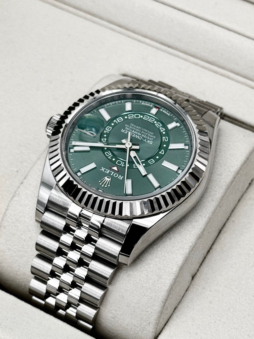 NEW 2026 Rolex Sky-Dweller 42mm 336934 Jubilee Green Dial (STICKERED)