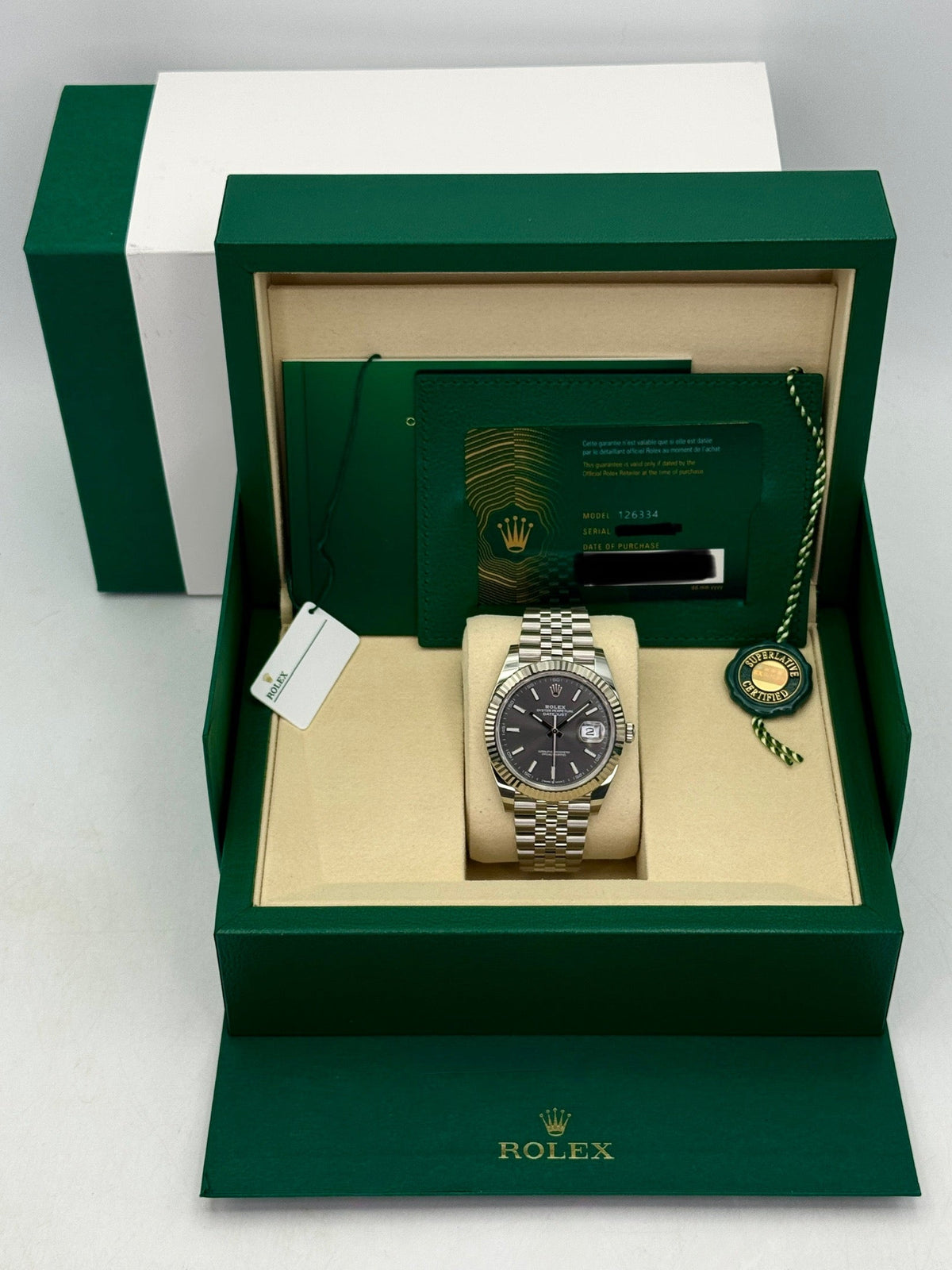 NEW 2025 Rolex Datejust 41mm 126334 Stainless Steel Jubilee Rhodium Dial