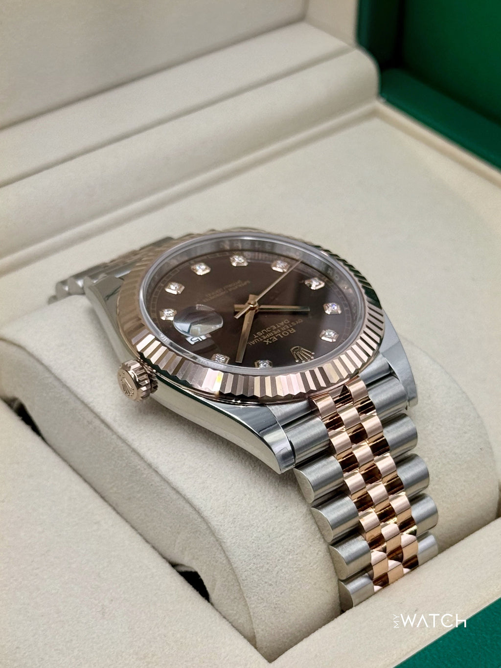 NEW 2026 Rolex Datejust 41mm 126331 Two-Tone Chocolate Diamond Dial