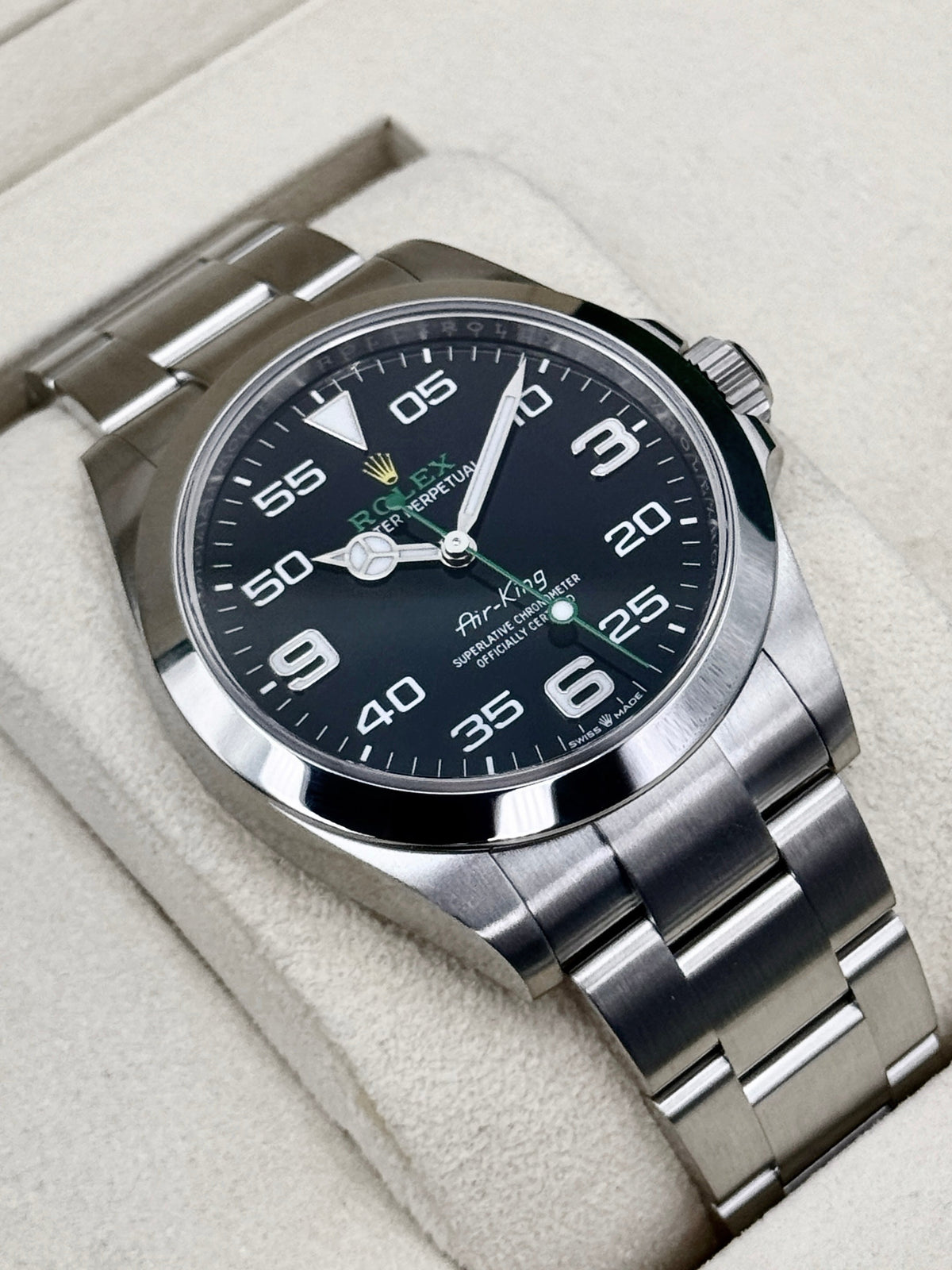 2025 Rolex Air-King 40mm 126900 Stainless Steel Black Dial