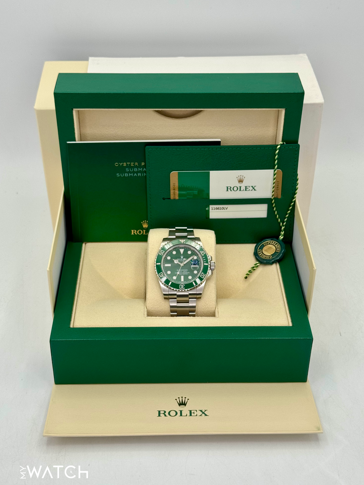 2016 Rolex Submariner “Hulk” 40mm 116610LV Green Dial