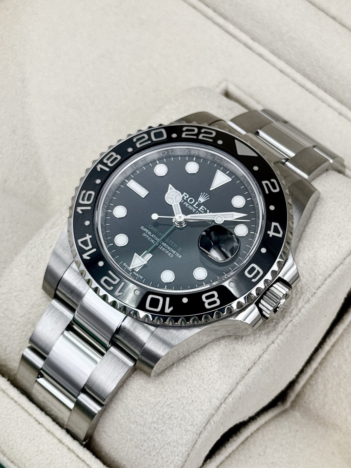 2022 Rolex GMT-Master II 40mm 116710LN Stainless Steel Black Dial