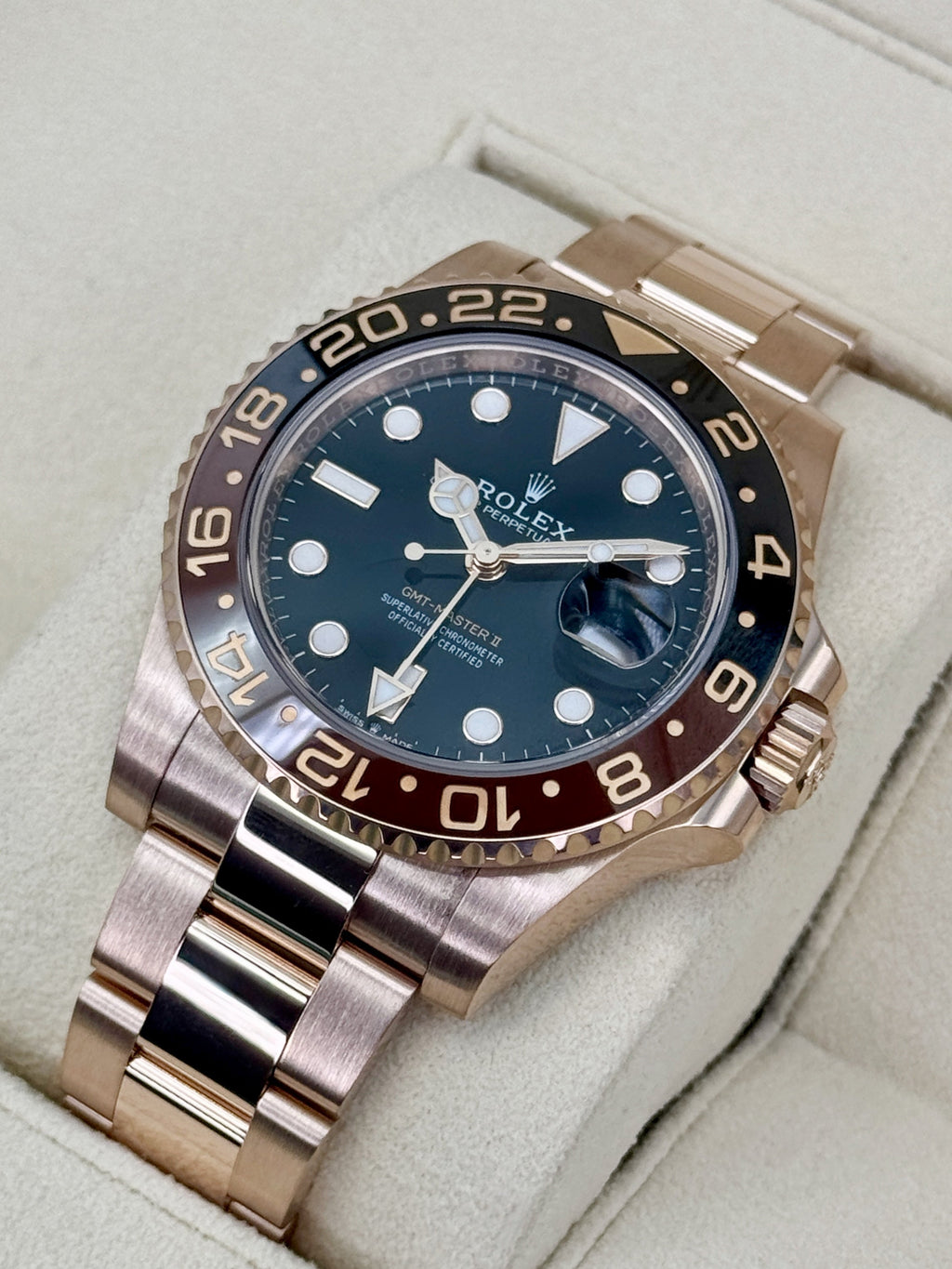 2024 Rolex GMT-Master II "Rootbeer" 40mm 126715CHNR Rose Gold
