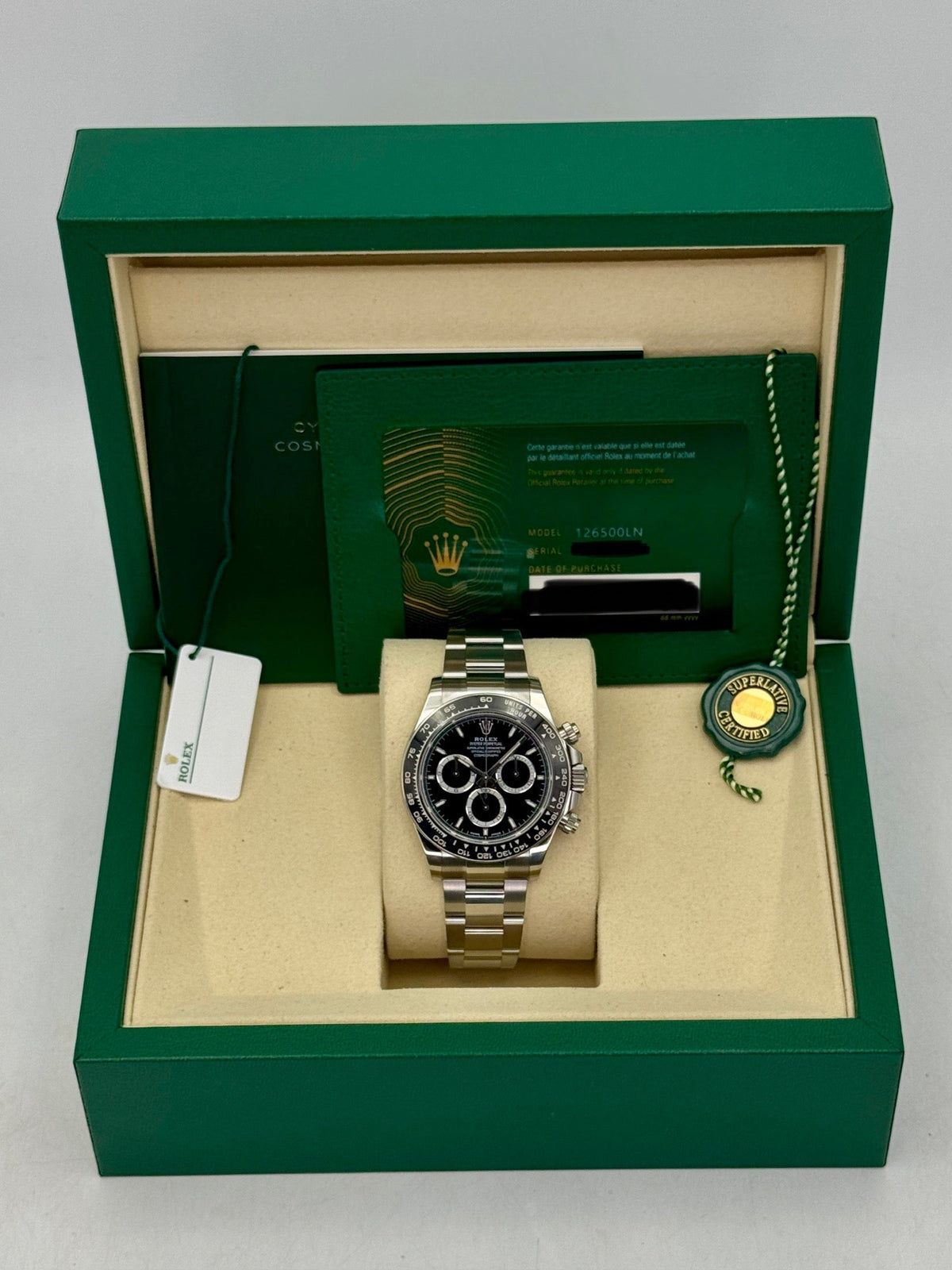 2026 Rolex Daytona 40mm 126500LN Stainless Steel Black Dial