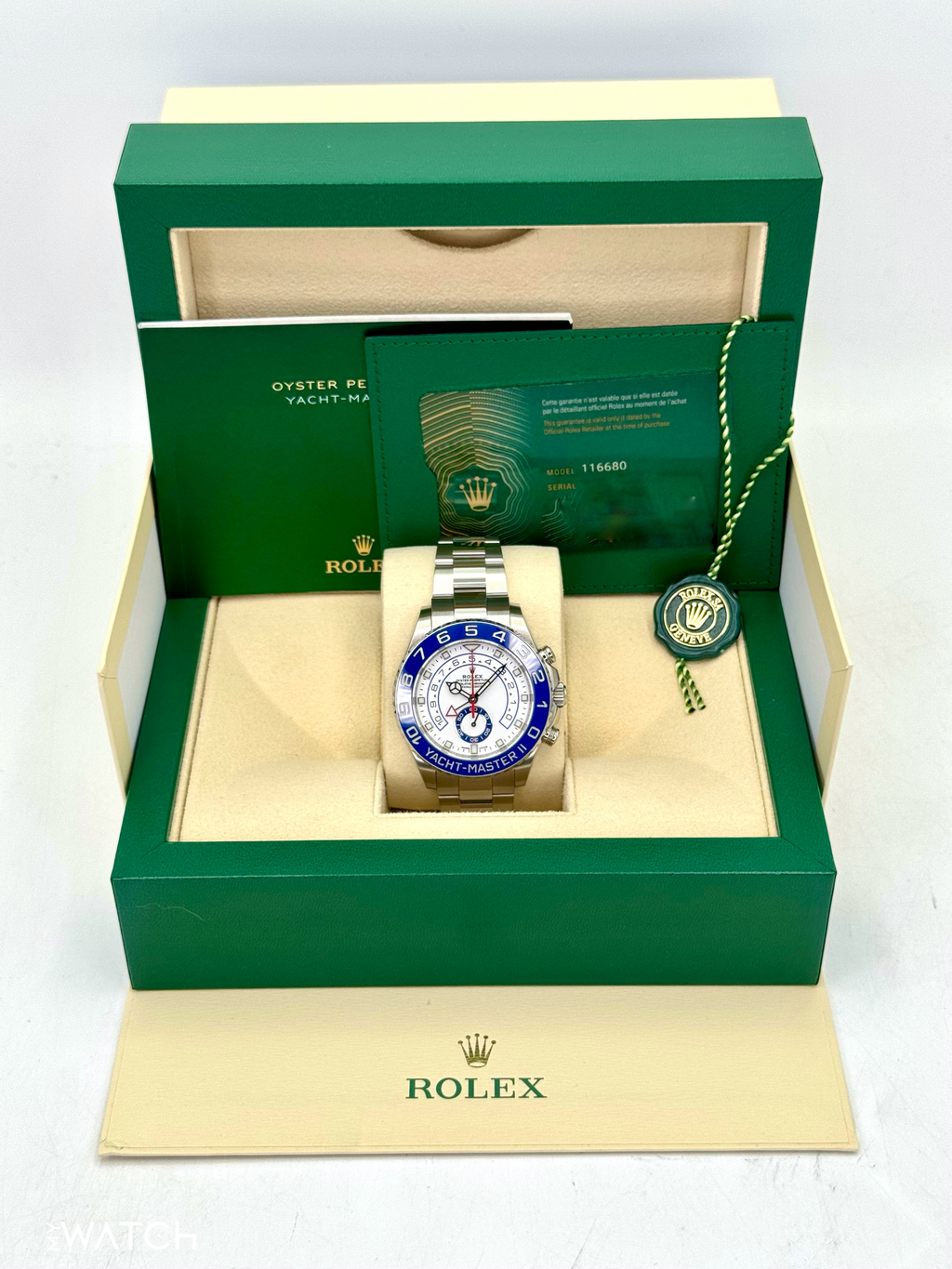 2021 Rolex Yacht-Master II 44mm 116680 Stainless Steel White Dial