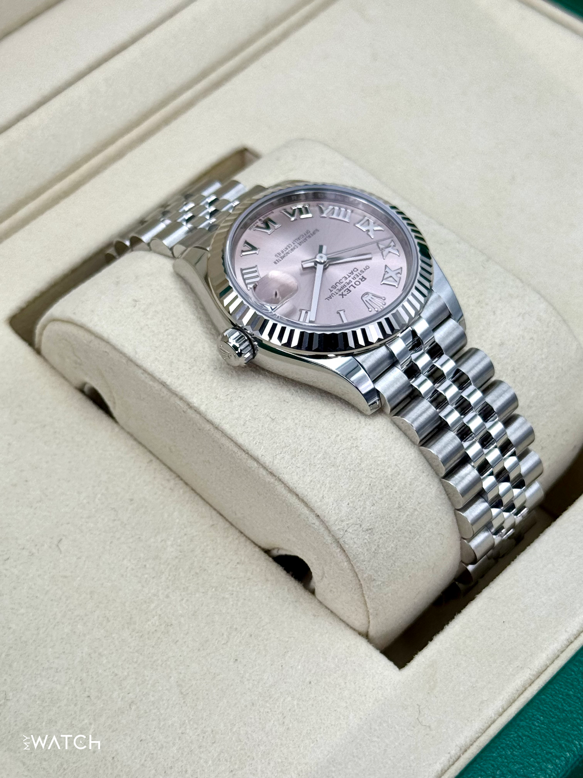 NEW 2025 Rolex Lady Datejust 31mm 278274 Stainless Steel Jubilee Pink Roman Dial