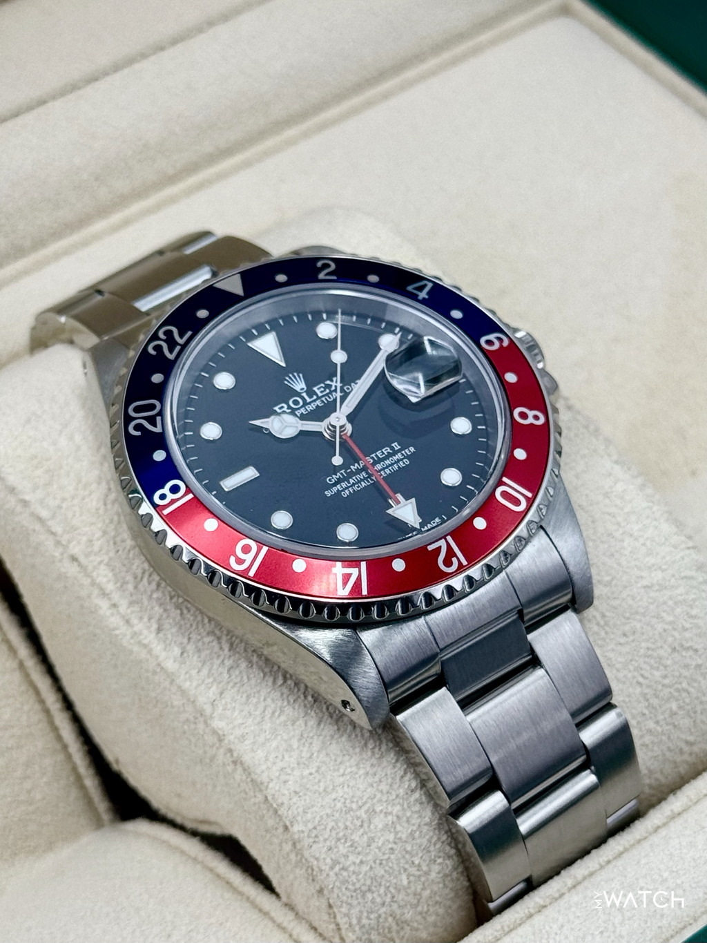 1997 Rolex GMT-Master II "Pepsi" 40mm 16710 Stainless Steel Oyster Black Dial