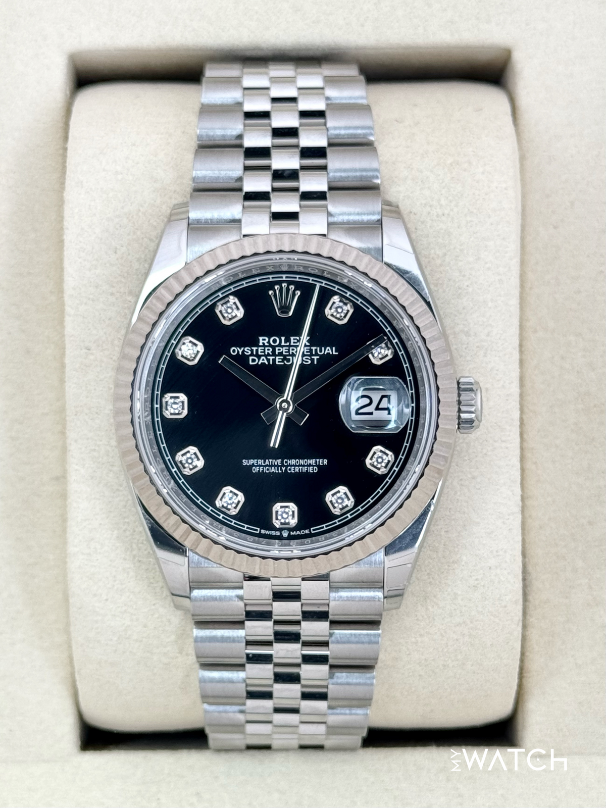 NEW 2026 Rolex Datejust 36mm 126234 Jubilee Black Diamond Dial