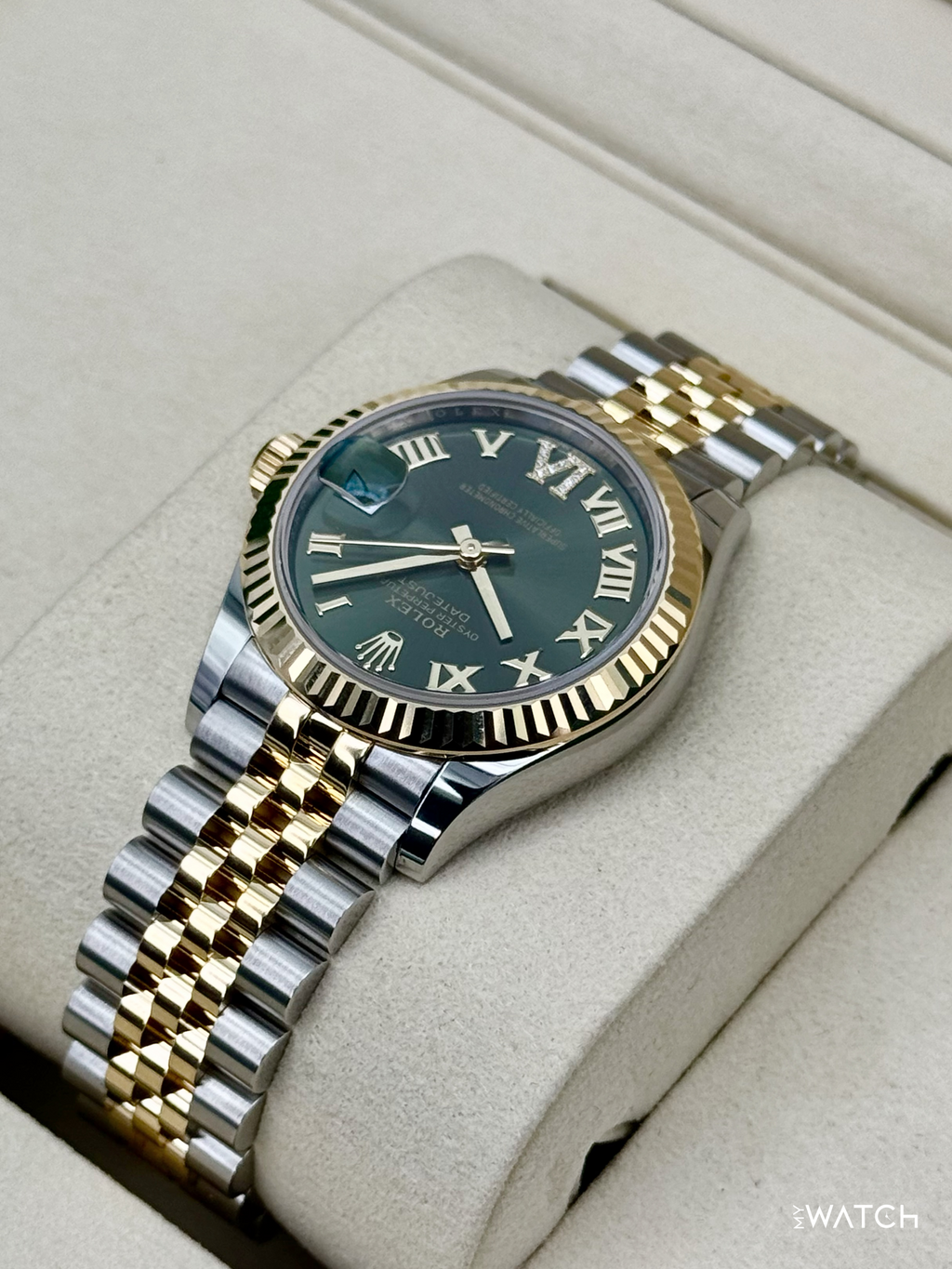NEW 2026 Rolex Ladies Datejust 31mm 278273 Two-Tone Jubilee Green Dial