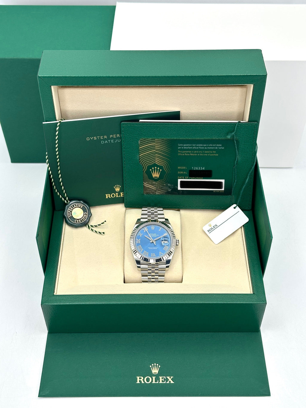 NEW 2025 Rolex Datejust 41mm 126334 Jubilee Azzurro Blue Dial
