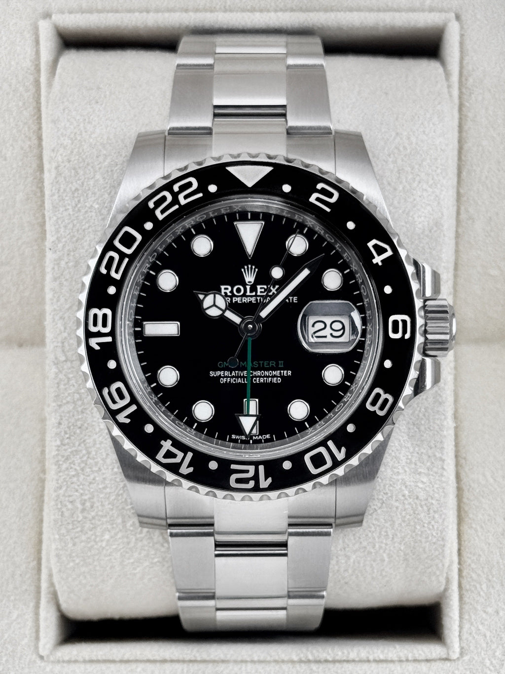 2019 Rolex GMT-Master II 40mm 116710LN Stainless Steel Black Dial