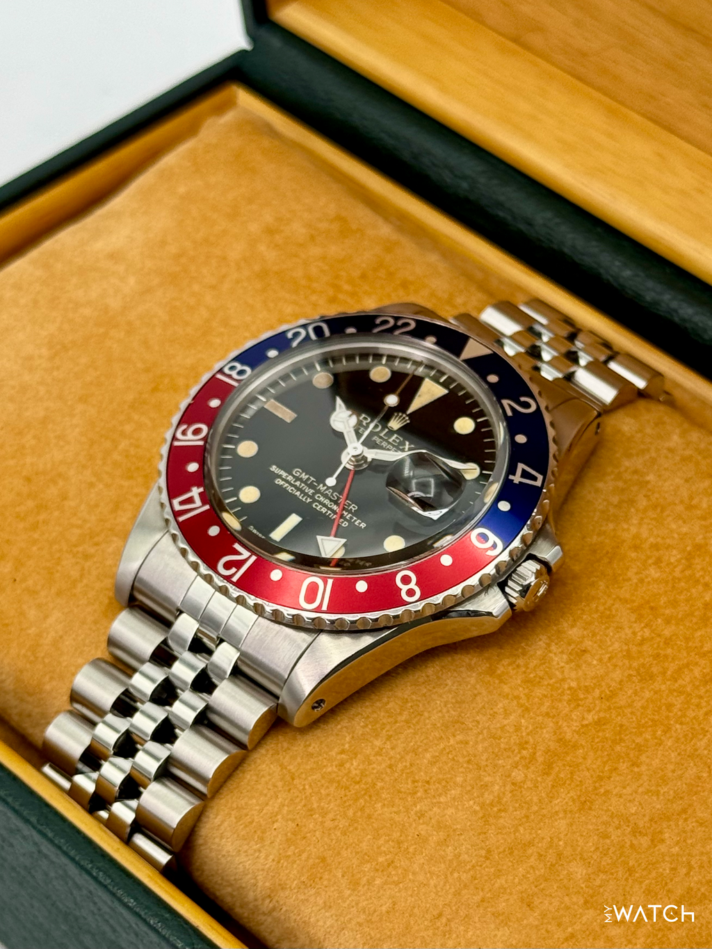 1966 Rolex GMT-Master "Pepsi" 40mm 1675 Stainless Steel Jubilee Black Dial (RSC Card)