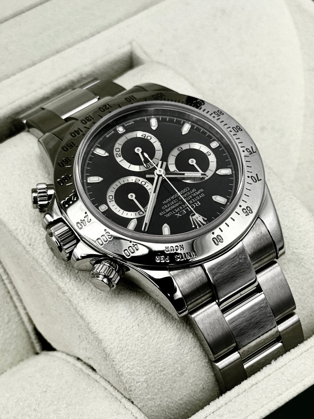 2011 Rolex Daytona 40mm 116520 Stainless Steel Black Dial