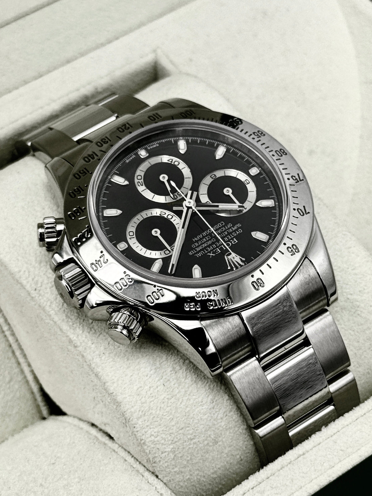2011 Rolex Daytona 40mm 116520 Stainless Steel Black Dial