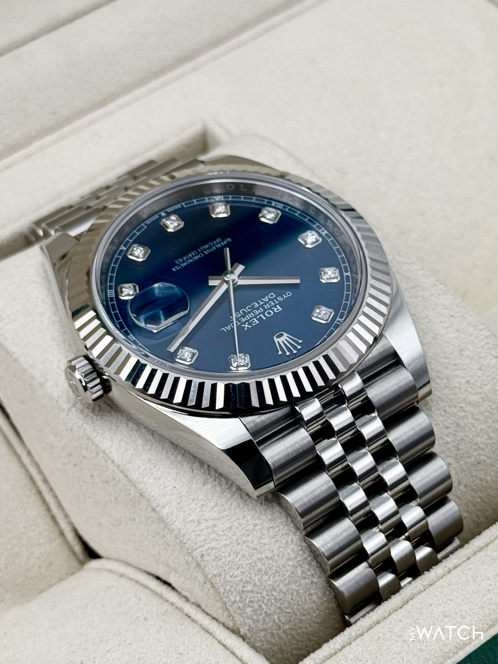 2020 Rolex Datejust 41mm 126334 Stainless Steel Jubilee Blue Diamond Dial