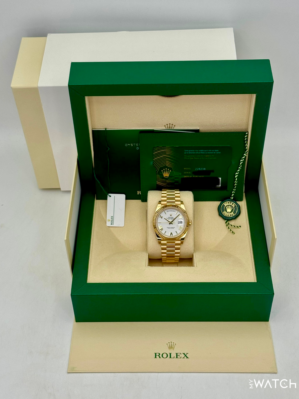 NEW 2025 Rolex Day-Date 40mm 228238 Presidential White Dial