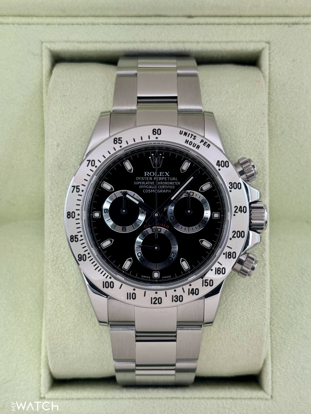 2013 Rolex Daytona 40mm 116520 Stainless Steel Black Dial