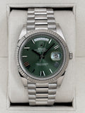 2025 Rolex Day-Date 40mm 228239 White Gold Olive Dial