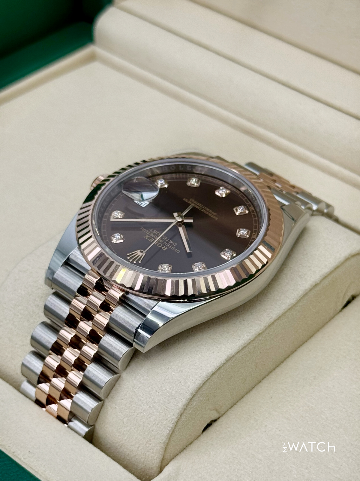 NEW 2026 Rolex Datejust 41mm 126331 Two-Tone Chocolate Diamond Dial