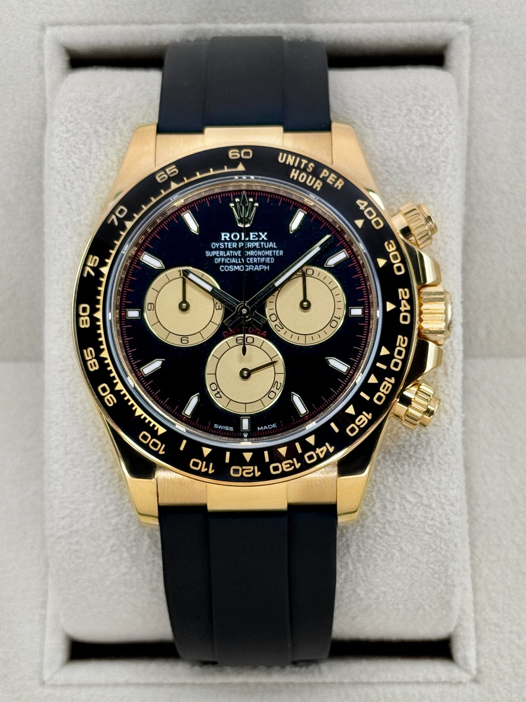 2024 Rolex Daytona Paul Newman 40mm 126518LN Yellow Gold Oysterflex Black Dial