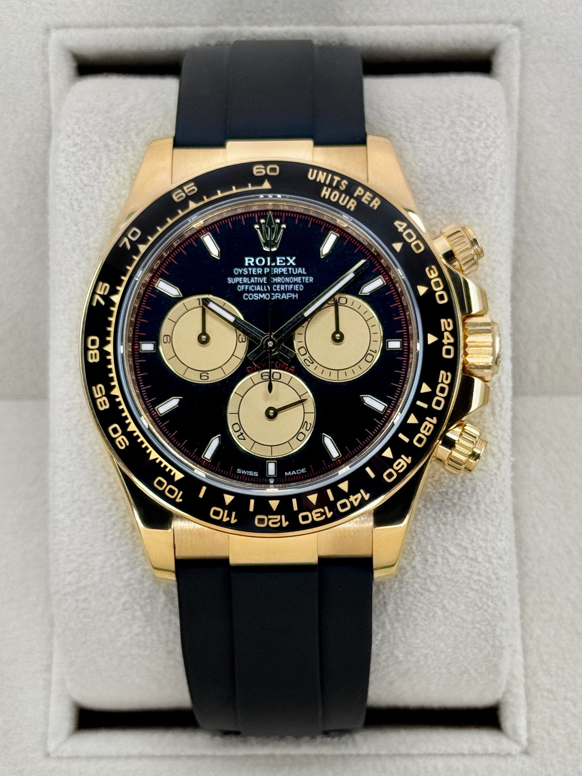 2024 Rolex Daytona Paul Newman 40mm 126518LN Yellow Gold Oysterflex Black Dial