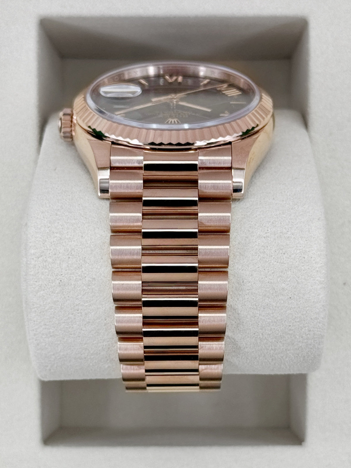 NEW 2026 Rolex Day-Date 36mm 128235 Rose Gold Brown Ombre Dial